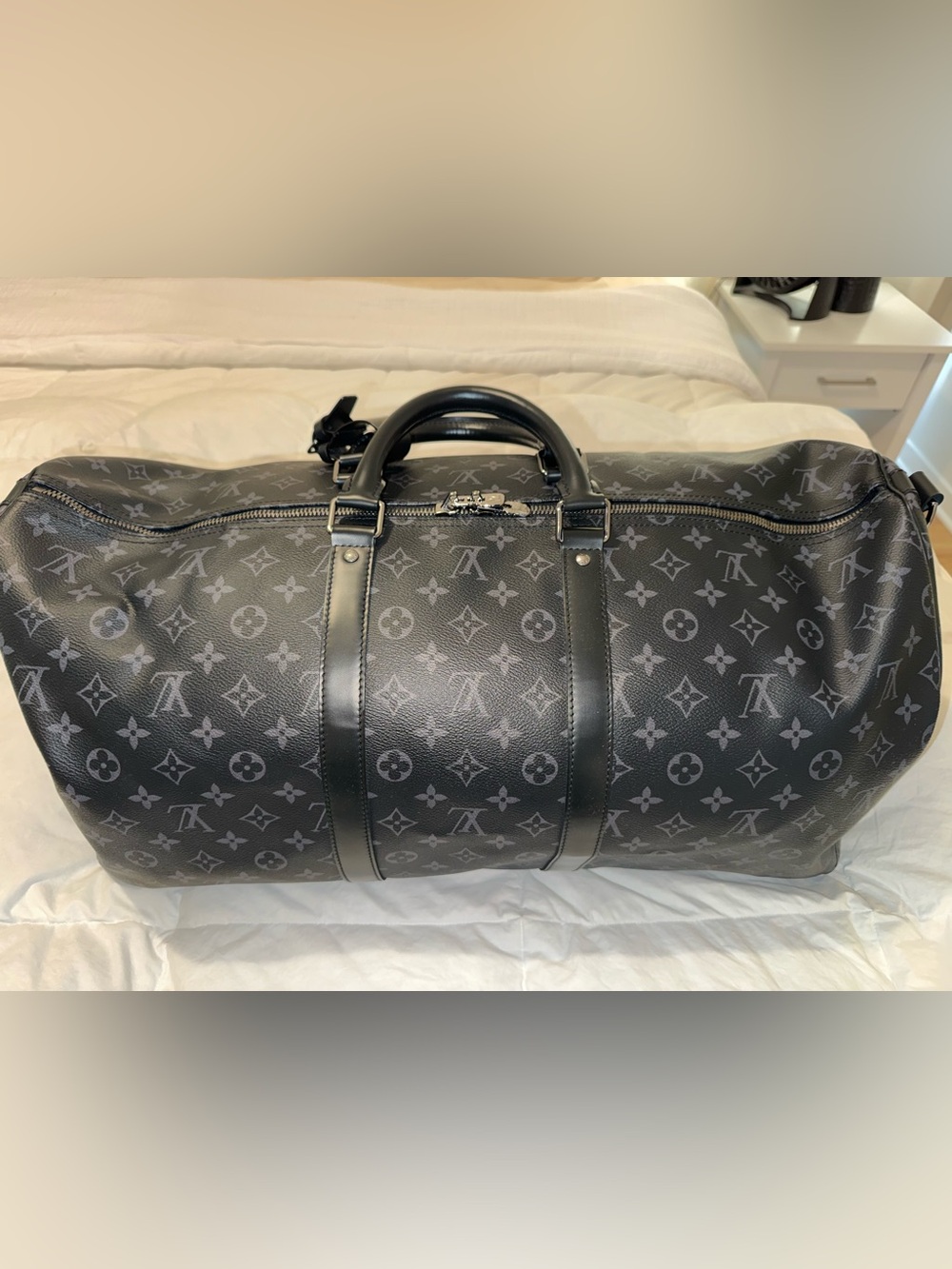 Louis Vuitton Keepall 55 Bandoulière Eclipse Black - Picture 2 of 11